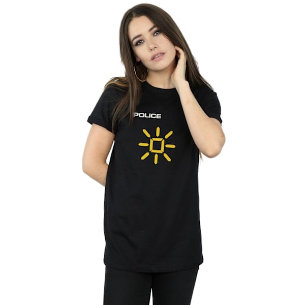 The Police Womens/Ladies Invisible Sun Cotton Boyfriend T-Shirt Black XL