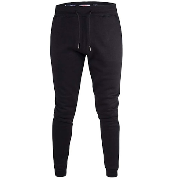 Duke Herr Joggingbyxor D555 Brandon Cuffed Kingsize 4XL Svart Black 4XL