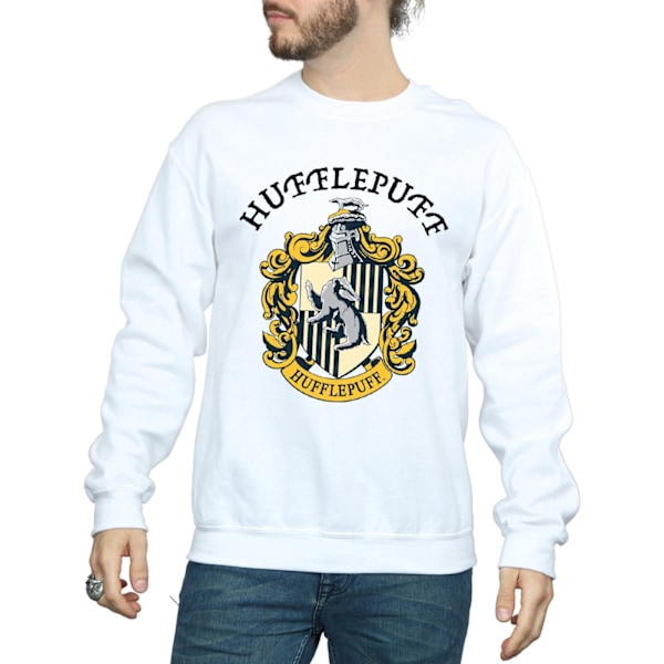 Harry Potter Hufflepuff Sweatshirt för män, L, vit White L