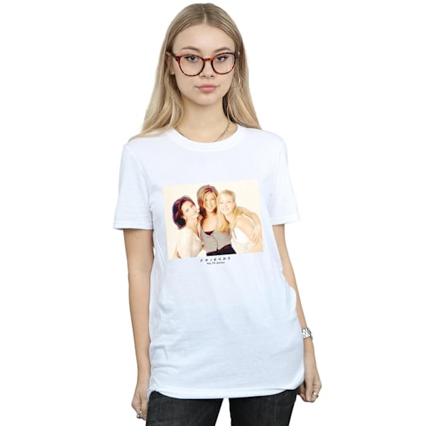 Friends Dam/Damer Flickor Foto Bomull Boyfriend T-Shirt L Wh White L