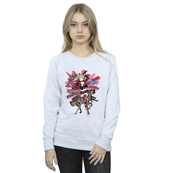 DC Comics Dam/Dam Harley Quinn Hyenas Sweatshirt XL Sport Sports Grey XL