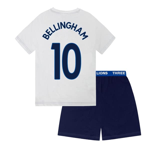 England FA Pojkar Bellingham 10 Kort Pyjamas Set 8-9 År Vit White 8-9 Years
