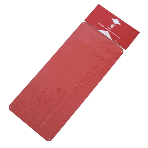 Liverpool FC Anfield Road L4 Vapensköld Gatunamnsskylt One Size Röd Red One Size