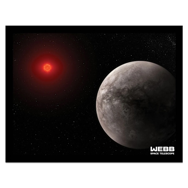 Webb Space Telescope Rocky Exoplanet Inramad Poster 40cm x 30cm Orange/Grey/Black 40cm x 30cm