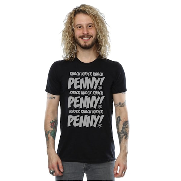 The Big Bang Theory Herr Sheldon Knock Knock Penny T-shirt M Svart Black M