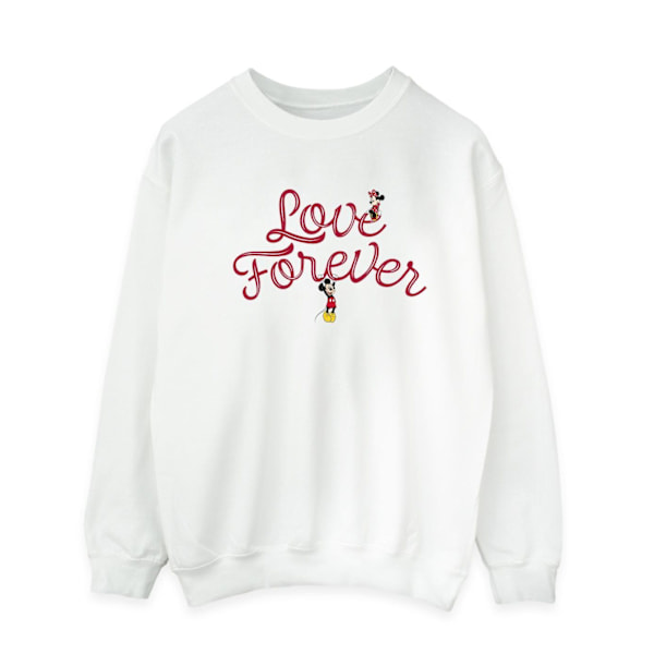 Disney Herr Mickey Mouse Love Forever Sweatshirt S Vit White S