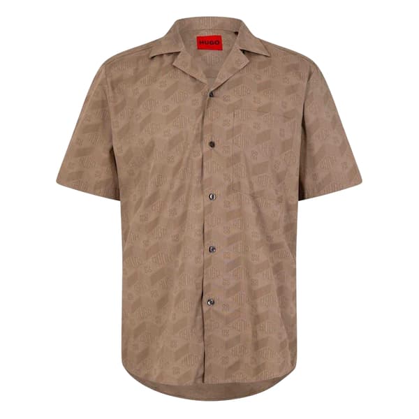 Hugo Herr Ellino 3D Logo Kortärmad Bowlingtröja S Medium B Medium Brown S