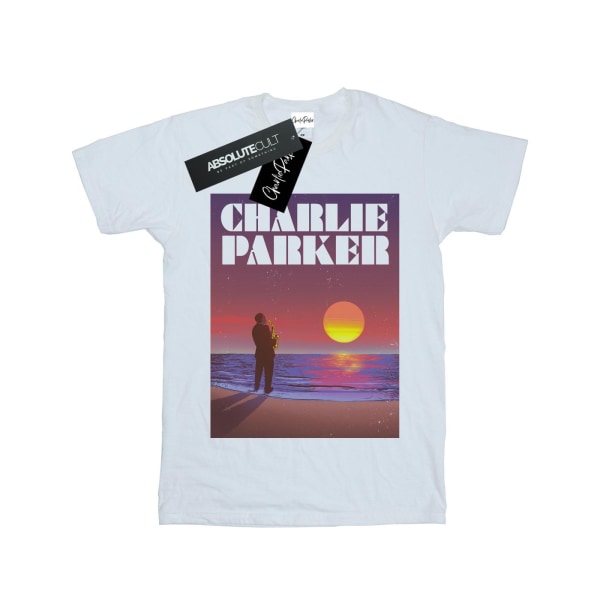Charlie Parker Dam/Damer Into The Sunset Bomull Boyfriend T-Shirt White 3XL
