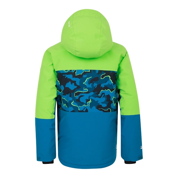 Dare 2B Barn/Kids Traverse II Camo Skidjacka 7-8 År Gr Green Flash/Kingfisher Blue 7-8 Years