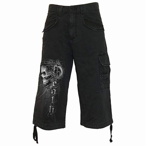 Spiral Direct Unisex Vuxen Döden För Alltid 3/4 Långa Cargoshorts Black L