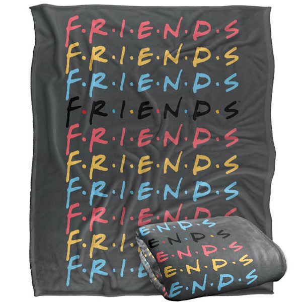 Friends Stacked Logo Filt En Storlek Flerfärgad Multicoloured One Size