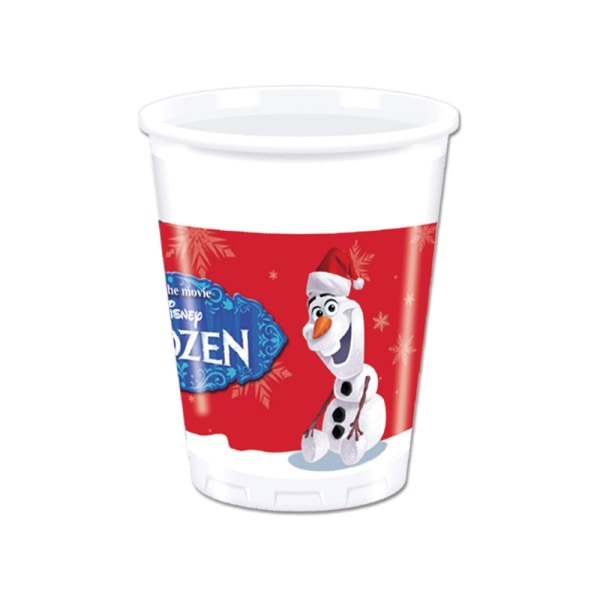 Frozen Plastic Olaf Christmas 200ml Party Cup (pack om 8) One S Red/White/Blue One Size