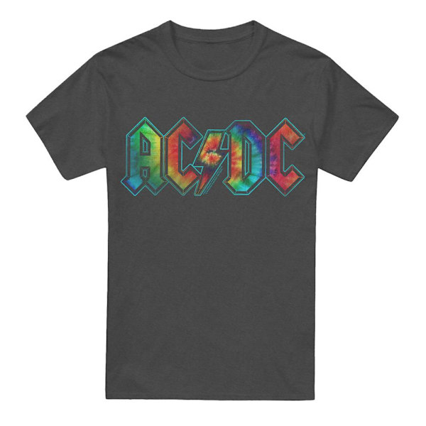 AC/DC Unisex Vuxen Tie Dye Logo T-Shirt L Kolgrå Charcoal L