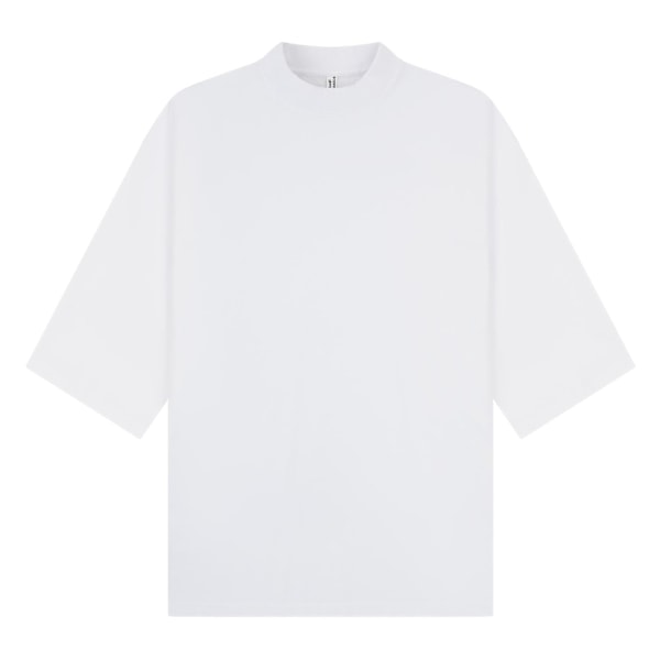 Casual Classics Unisex Vuxen Kammad Ringspunnen Bomull Förlängd Halsringning White L