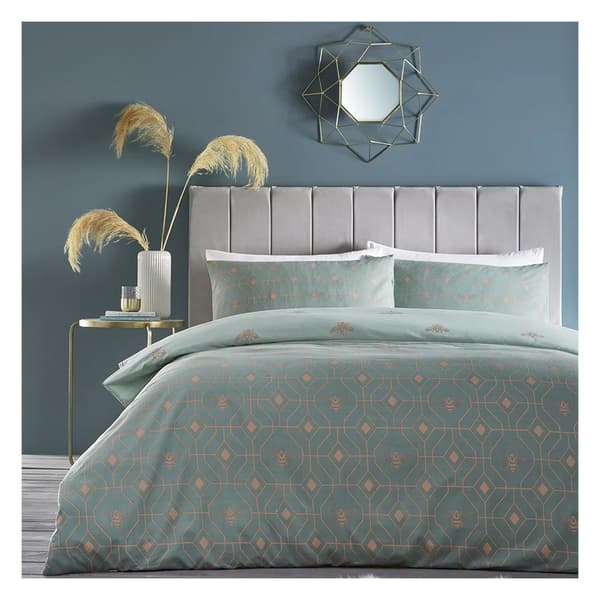 Furn Bee Deco Geometrisk Påslakan Set Superking Eau De Nil Eau De Nil Superking