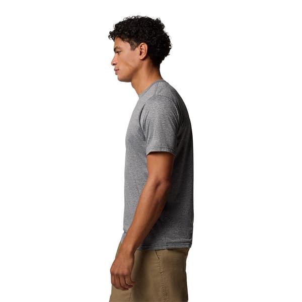 Columbia Herr Hike Tech Trail Performance T-shirt M Black Heath Black Heather M
