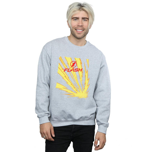 DC Comics Herr The Flash Lightning Bolts Sweatshirt S Sports Gr Sports Grey S