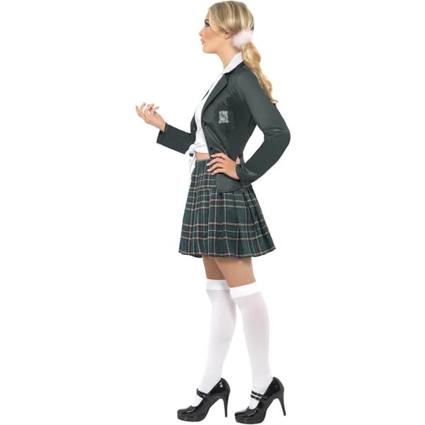 Smiffys Dam/Dam Preppy Skolflicka Kostymset S Grå Grey S