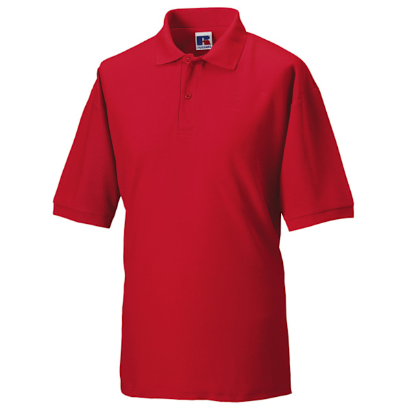 Russell Herr Classic Kortärmad Polycotton Pikétröja 2XL Cla Classic Red 2XL