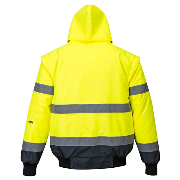 Portwest Herr 3 i 1 Hi-Vis Bomberjacka 4XL Gul/Marinblå Yellow/Navy 4XL