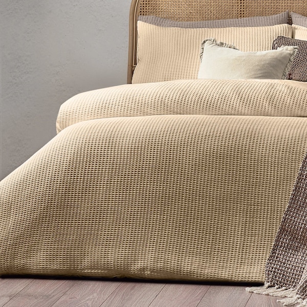 Yard Chunky Cotton Waffle Täcke Set Superking Linne Linen Superking