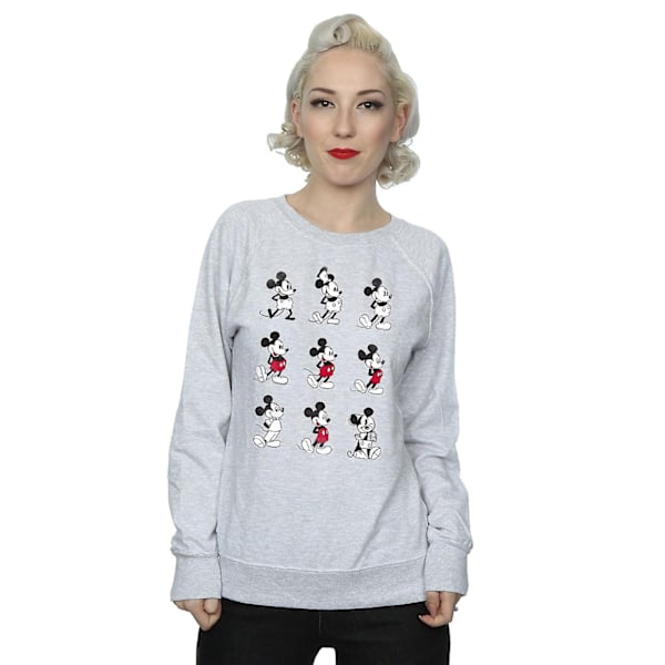 Disney Dam/Kvinnor Mickey Mouse Evolution Sweatshirt XL Heath Heather Grey XL