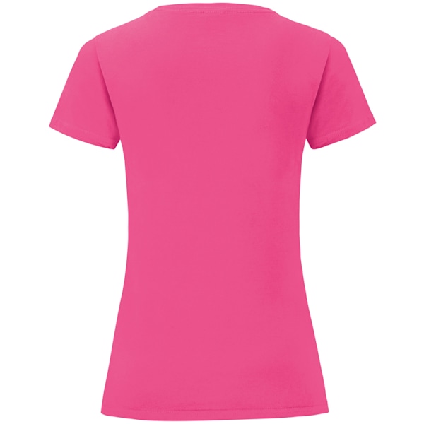 Fruit Of The Loom Dam/Damer Iconic T-Shirt XS Fuchsia Rosa Fuchsia Pink XS