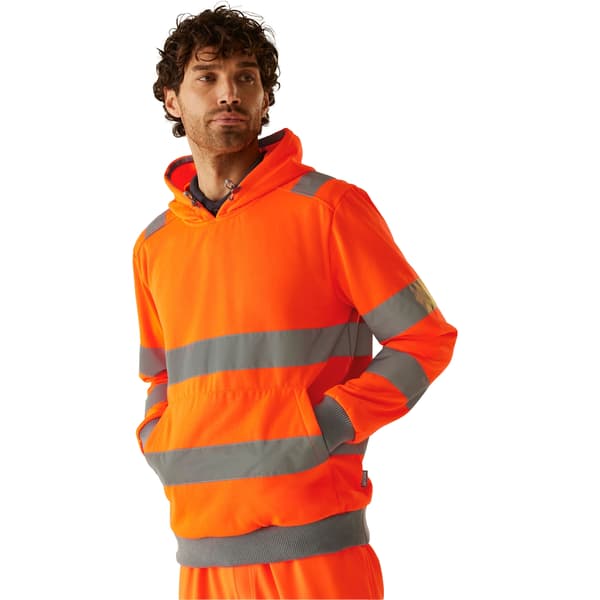 Regatta Professional Pro Contract Varsel Hoodie för män L Orange Orange L
