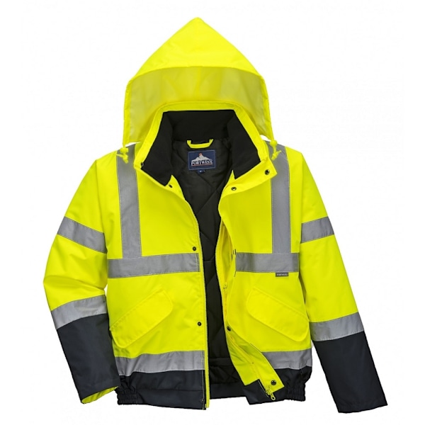 Portwest Unisex Hi-Vis Bomberjacka (S463) / Arbetskläder / Säkerhet Hi-Vis Yellow/ Navy M