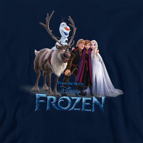 Frozen Barn/Barn Gruppfoto Pullover Hoodie 5-6 År Bla Black 5-6 Years
