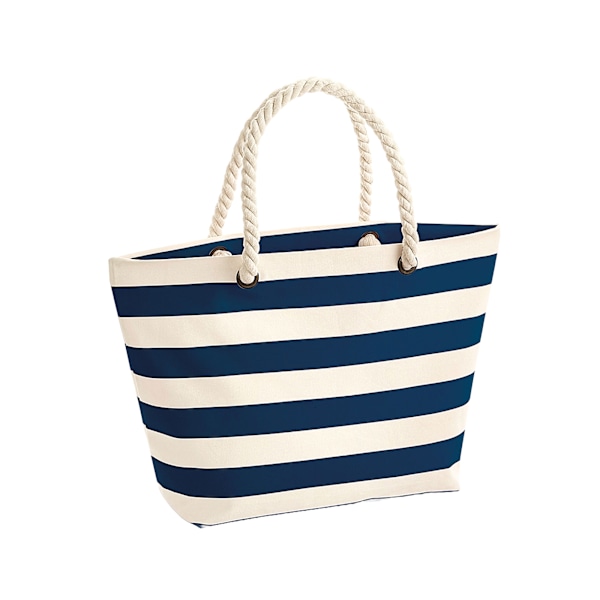 Westford Mill Boardwalk Striped Tote Bag One Size Natural/Admir Natural/Admiral Navy One Size