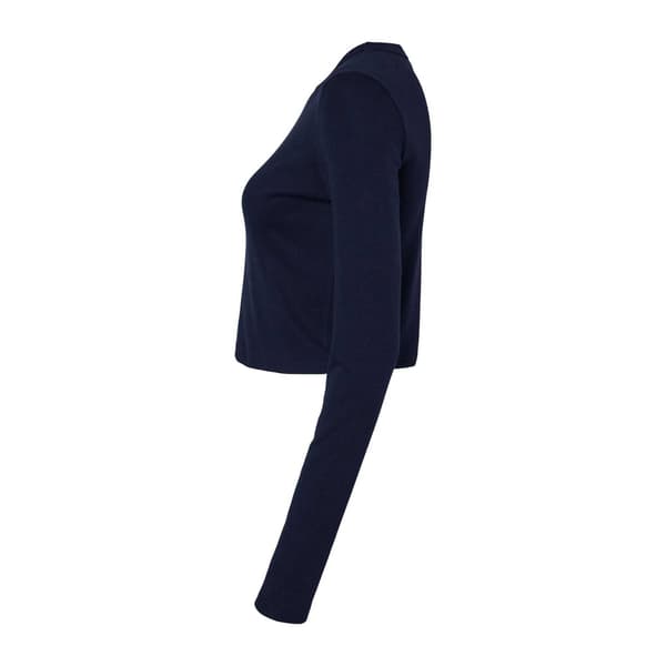 Bella + Canvas Dam Micro-Rib Långärmad T-shirt XXL Solid Navy XXL