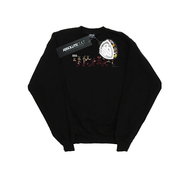 Looney Tunes Herr Wile E Coyote Färgkod Sweatshirt 4XL Svart Black 4XL