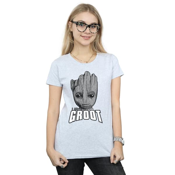 Marvel Dam/Dam Guardians Of The Galaxy Groot Ansikte Bomull Sports Grey M