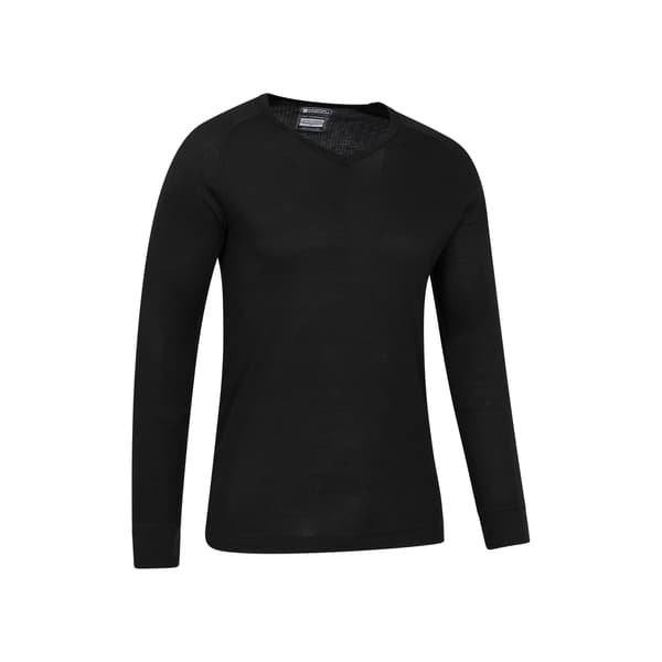 Mountain Warehouse Talus V-ringad Termotopp för män M Svart Black M