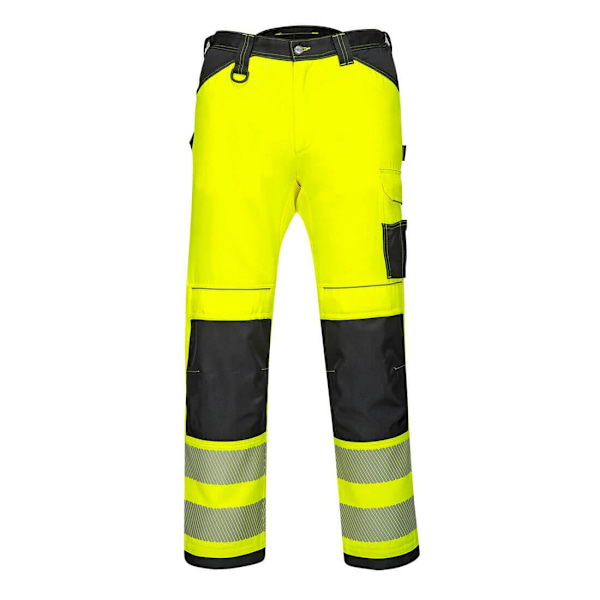 Portwest Dam/Damer PW3 Stretch Hi-Vis Arbetsbyxor 34R Gul Yellow/Black 34R