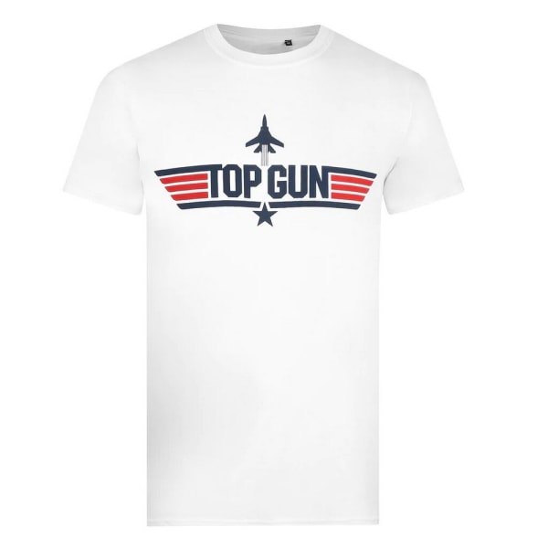 Top Gun Herr Logotyp bomull T-shirt 3XL Vit White 3XL