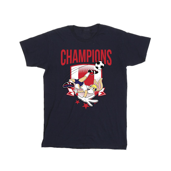 Looney Tunes Girls Lola Football Champions Bomull T-shirt 5-6 år Navy Blue 5-6 Years