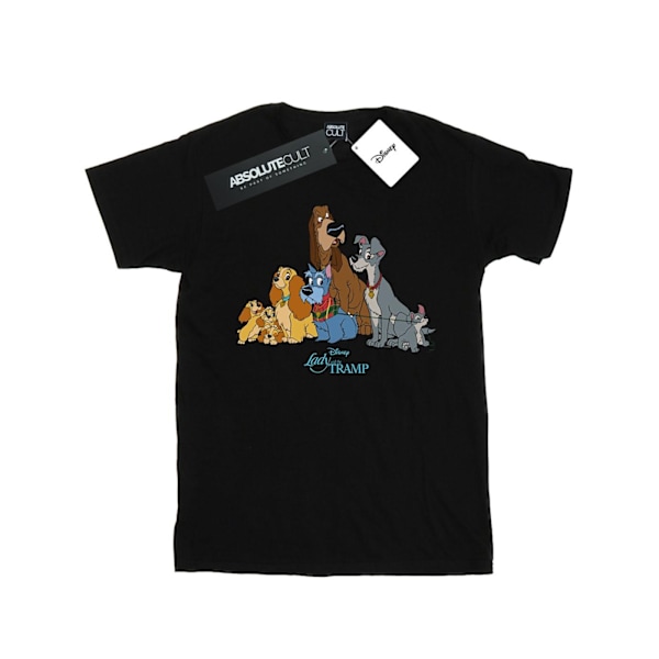 Disney Herrar Lady Och Lufsen Klassisk Grupp T-shirt 5XL Svart Black 5XL
