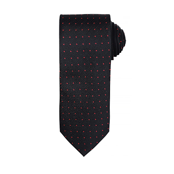 Premier Herr Mikroprickmönstrad formell slips för arbete En storlek Svart/ Black/ Red One Size