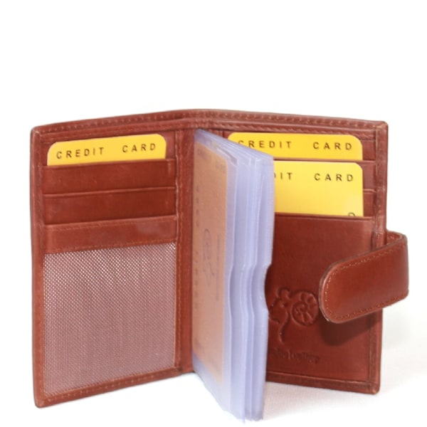 Eastern Counties Leather Ricky Kreditkortshållare med plast Cognac One size