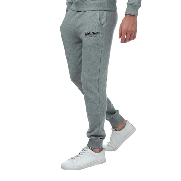 Napapijri Kasba Logo Joggingbyxor för män XL Gråmelerad Grey Marl XL