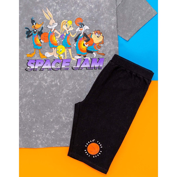 Space Jam Dam/Kvinnor T-Shirt & Shorts Set XL Grå/Svart Grey/Black XL