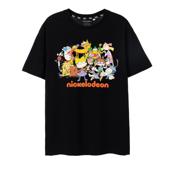Nickelodeon Unisex Adult Classic Group Kortärmad T-Shirt 3X Black 3XL