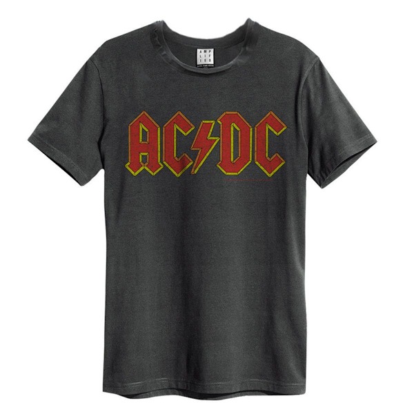 Amplified Unisex Vuxen AC/DC Logotyp T-shirt L Kolgrå Charcoal L