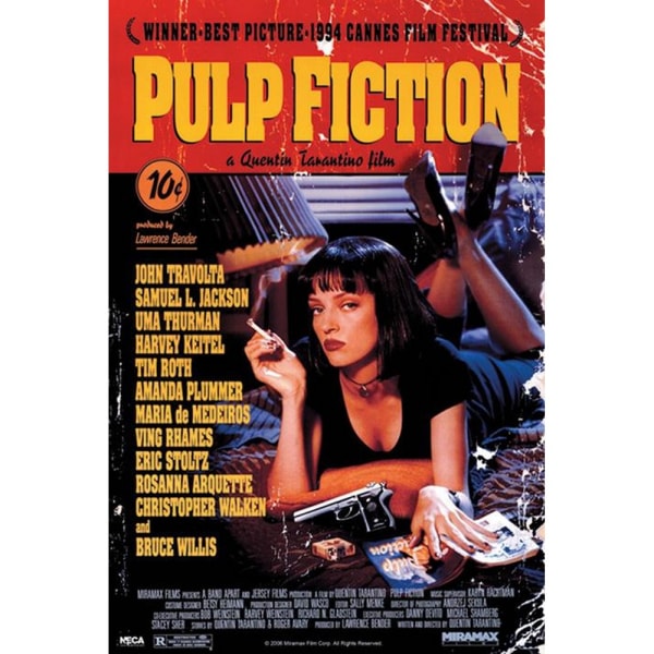 Pulp Fiction Uma On Bed Maxi Poster 91,5cm x 61cm Flerfärgad Multicoloured 91.5cm x 61cm