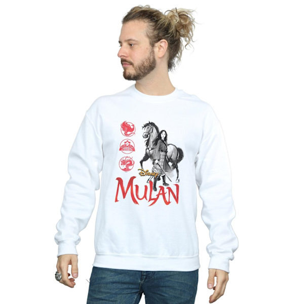 Disney Herr Mulan Film Häst Pose Sweatshirt S Vit White S