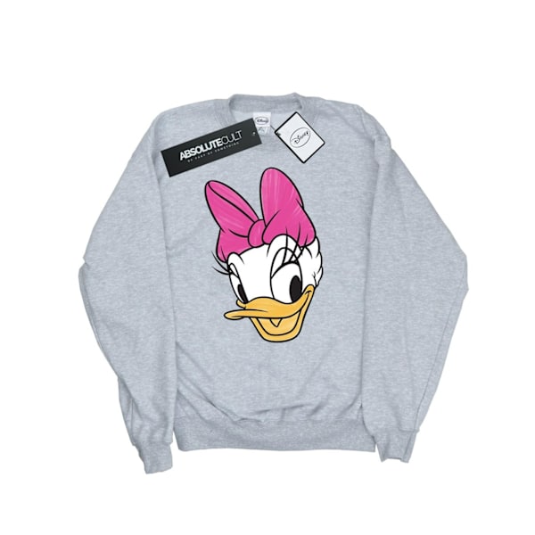 Disney Girls Daisy Duck Head Painted Sweatshirt 12-13 år Spo Sports Grey 12-13 Years