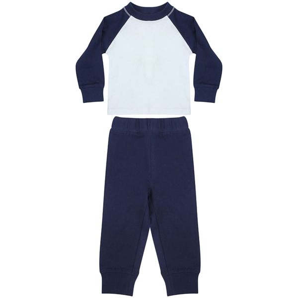 Larkwood Baby Unisex Pyjamas Top & Bottom Set 6-12 Months Navy/ Navy/White 6-12 Months