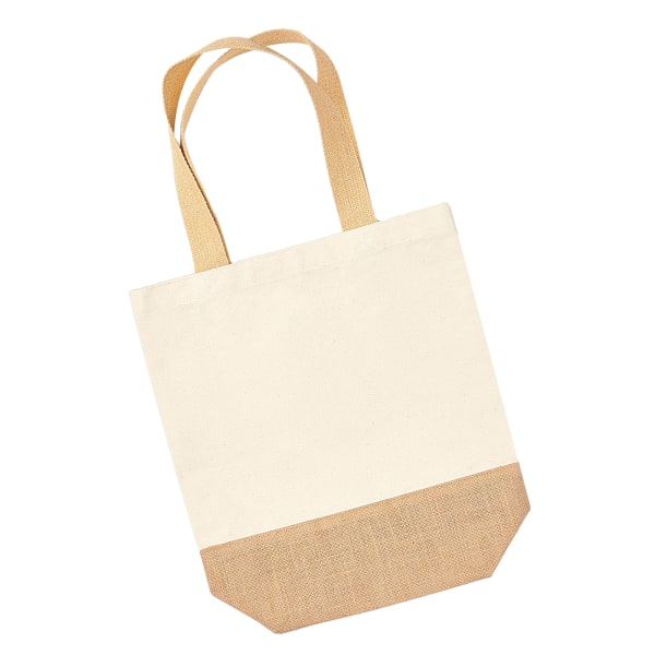 Westford Mill Jute Canvas Shopper Bag One Size Natural Natural One Size